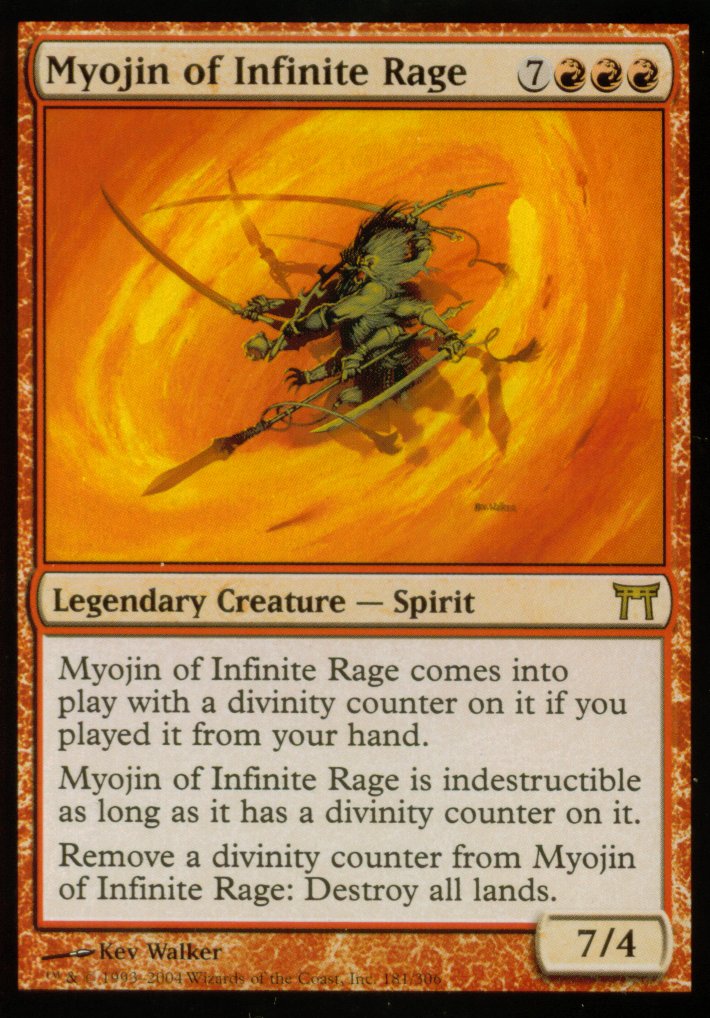 Myojin of Infinite Rage (Champions of Kamigawa) Heavy Play