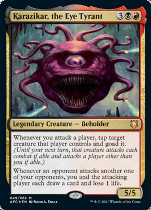 Karazikar, the Eye Tyrant (Commander 2021 Forgotten Realms) Light Play Foil