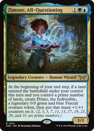 Zimone, All-Questioning (Duskmourn: House of Horror) Light Play Foil