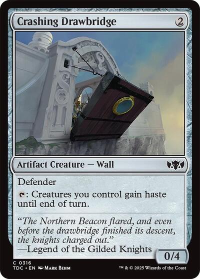 Crashing Drawbridge (Commander: Tarkir: Dragonstorm) Light Play