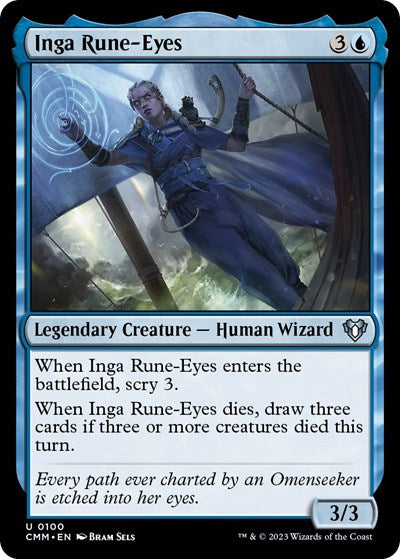 Inga Rune-Eyes (Commander Masters) Light Play Foil