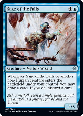 Sage of the Falls (Throne of Eldraine) Light Play Foil