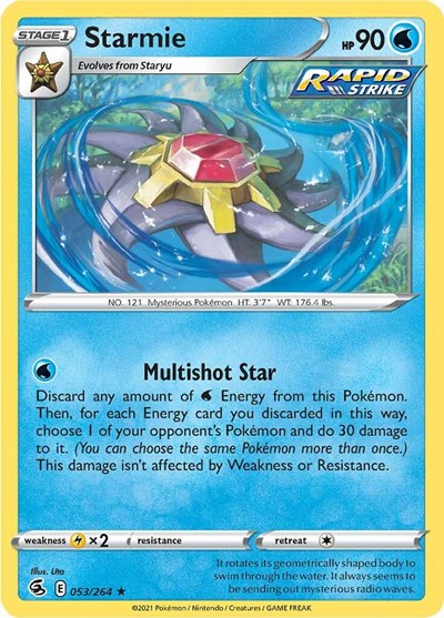 Starmie (SWSH08: Fusion Strike) Light Play Holofoil