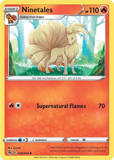 Ninetales (30) (SWSH08: Fusion Strike) Light Play
