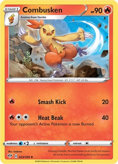 Combusken (SWSH03: Darkness Ablaze) Light Play