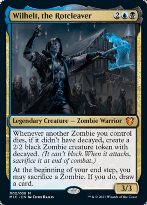 Wilhelt, the Rotcleaver (Commander 2021 Midnight Hunt) Damaged / Poor Foil