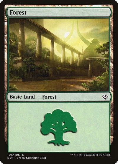 Forest (101) (Archenemy: Nicol Bolas) Light Play