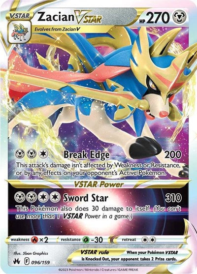 Zacian VSTAR (Crown Zenith) Near Mint Holofoil