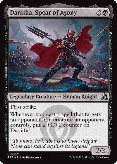 Danitha, Spear of Agony (Reality Fracture) Light Play Foil