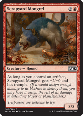 Scrapyard Mongrel (Magic 2015 Core Set) Medium Play