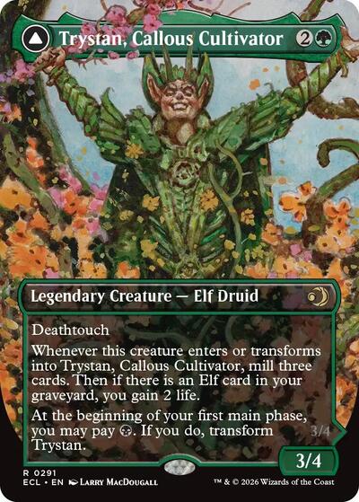 Trystan, Callous Cultivator (Borderless) (Lorwyn Eclipsed) Light Play