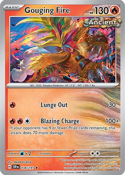 Gouging Fire (SV08: Surging Sparks) Light Play Holofoil