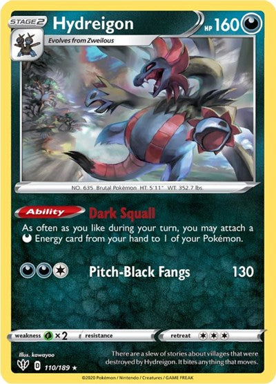 Hydreigon (SWSH03: Darkness Ablaze) Light Play