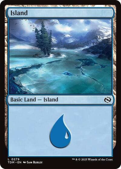 Island (0279) (Tarkir: Dragonstorm) Light Play