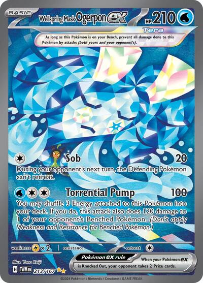 Wellspring Mask Ogerpon ex - 213 (SV06: Twilight Masquerade) Near Mint Holofoil