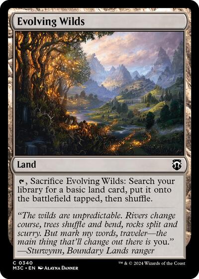 Evolving Wilds (Commander: Modern Horizons 3) Light Play