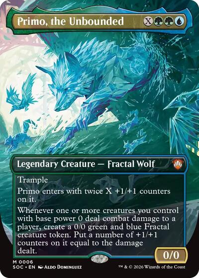 Primo, the Unbounded (Borderless) (Commander: Secrets of Strixhaven) Light Play