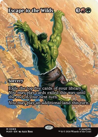 Escape to the Wilds (Borderless) (Marvel Eternal-Legal) Light Play