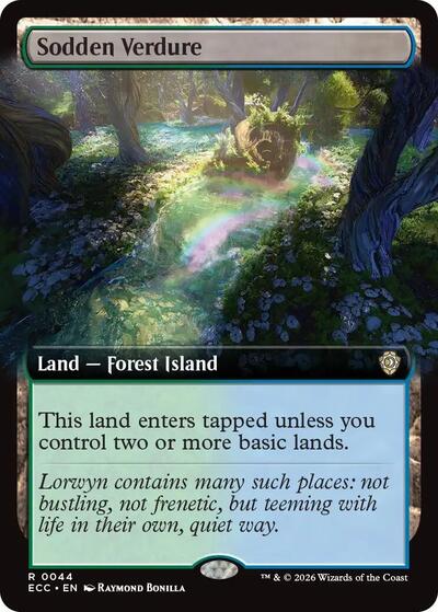 Sodden Verdure (Extended Art) (Commander: Lorwyn Eclipsed) Light Play