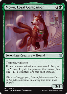 Mowu, Loyal Companion (War of the Spark) Light Play