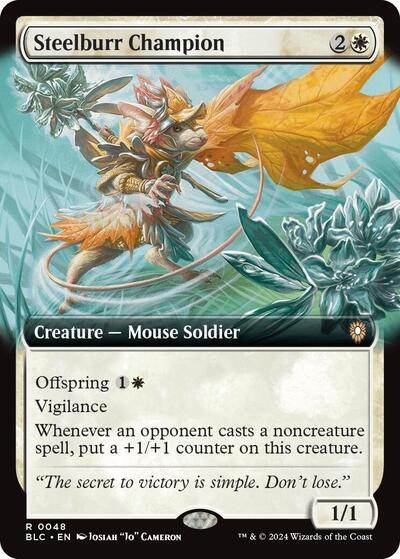 Steelburr Champion (Extended Art) (Commander: Bloomburrow) Light Play