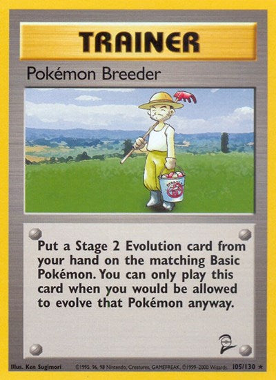 Pokemon Breeder (Base Set 2) Damaged / Poor