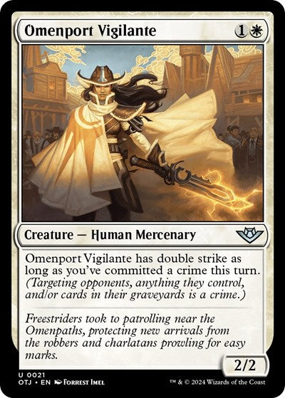 Omenport Vigilante (Outlaws of Thunder Junction) Light Play Foil