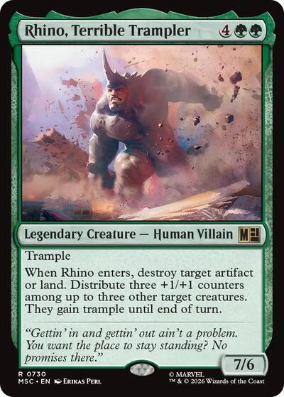 Rhino, Terrible Trampler (Commander: Marvel Super Heroes) Light Play