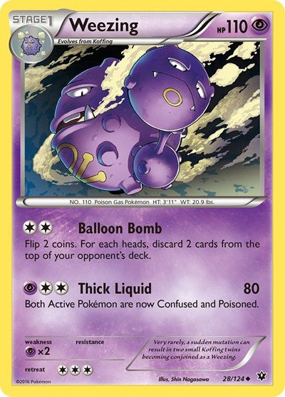 Weezing (XY - Fates Collide) Light Play