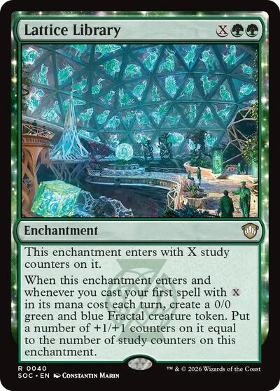 Lattice Library (Commander: Secrets of Strixhaven) Light Play