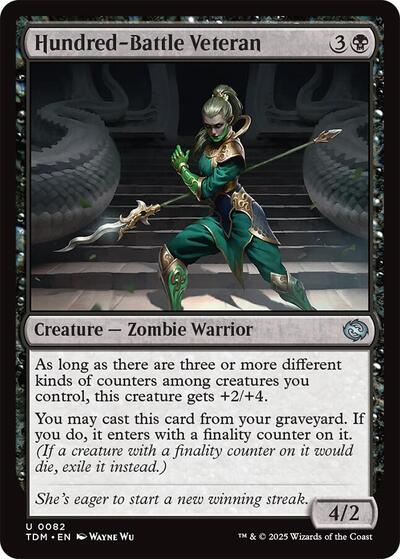 Hundred-Battle Veteran (Tarkir: Dragonstorm) Light Play