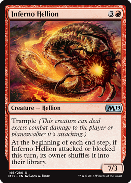 Inferno Hellion (Magic 2019 Core Set) Light Play