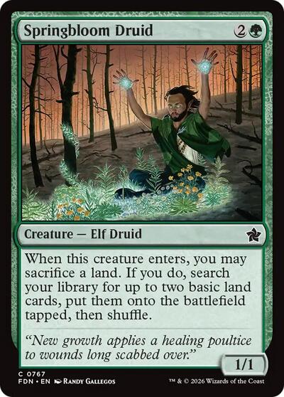 Springbloom Druid (0767) (Foundations) Light Play