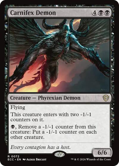 Carnifex Demon (Commander: Lorwyn Eclipsed) Light Play