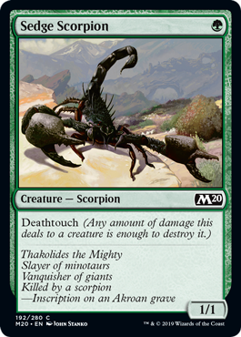 Sedge Scorpion (Magic 2020 Core Set) Light Play