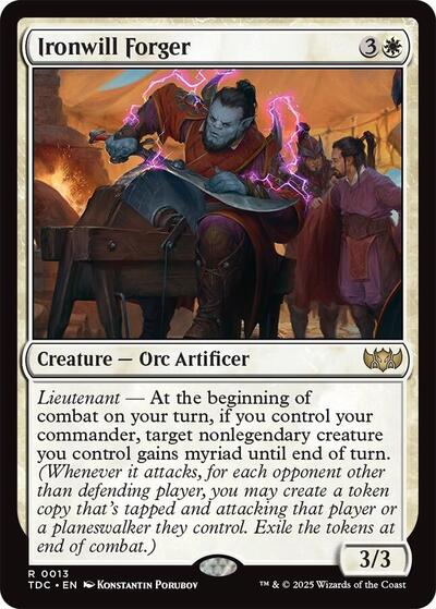 Ironwill Forger (Commander: Tarkir: Dragonstorm) Light Play