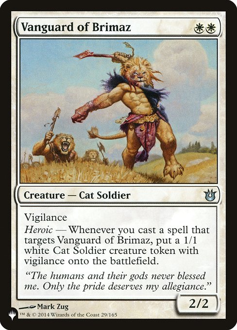 Vanguard of Brimaz (The List) Light Play
