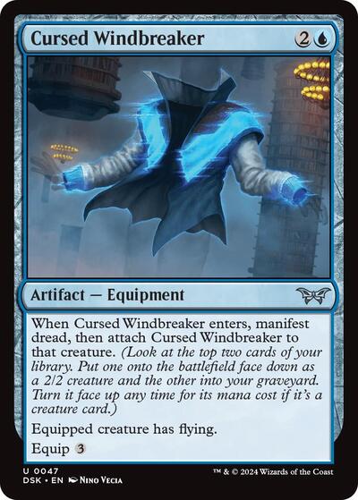 Cursed Windbreaker (Duskmourn: House of Horror) Light Play