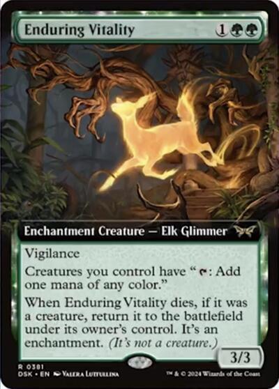 Enduring Vitality (Extended Art) (Duskmourn: House of Horror) Light Play