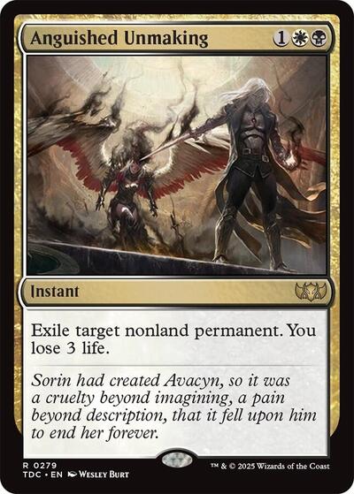 Anguished Unmaking (Commander: Tarkir: Dragonstorm) Light Play
