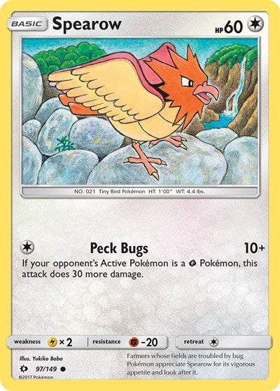Spearow (SM Base Set) Medium Play
