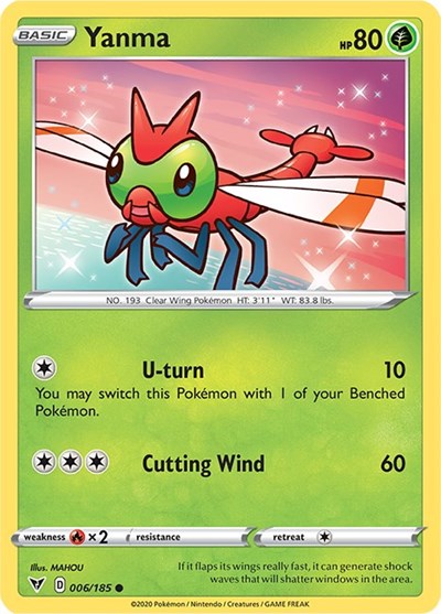 Yanma (SWSH04: Vivid Voltage) Light Play Reverse Holofoil