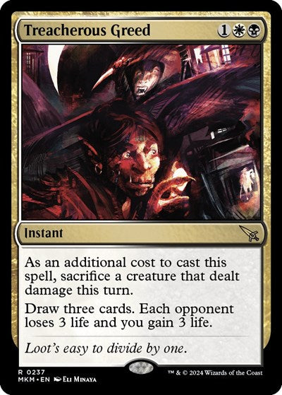 Treacherous Greed (Murders at Karlov Manor) Light Play Foil