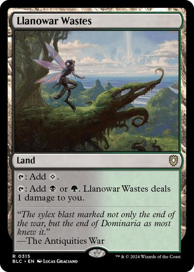 Llanowar Wastes (Commander: Bloomburrow) Light Play