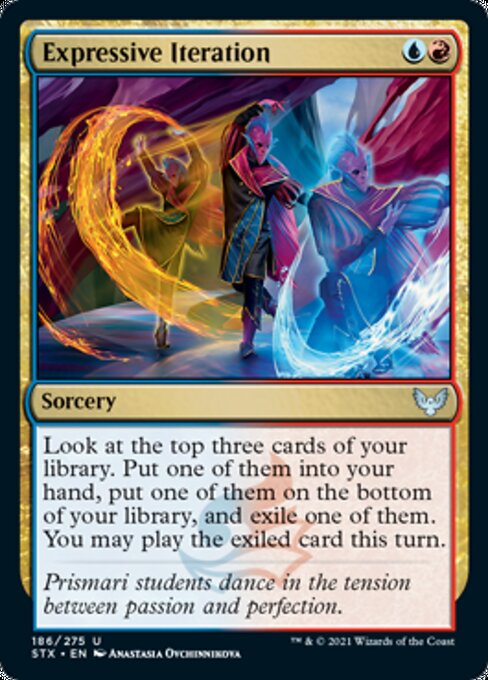 Expressive Iteration (Strixhaven) Light Play Foil