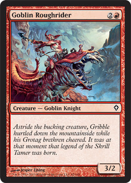 Goblin Roughrider (Worldwake) Light Play