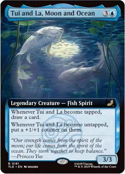 Tui and La, Moon and Ocean (Extended Art) (Avatar: The Last Airbender: Eternal-Legal) Light Play Foil