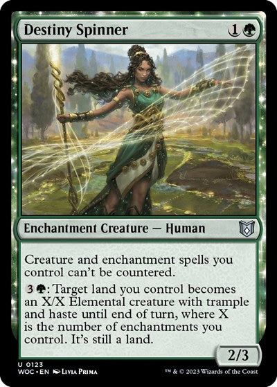 Destiny Spinner (Commander: Wilds of Eldraine) Light Play