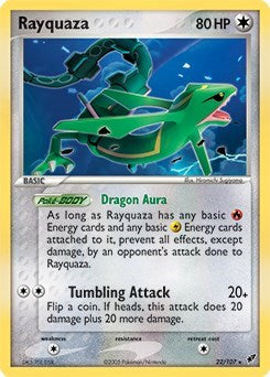 Rayquaza - 22 (Deck Exclusives) Damaged / Poor Holofoil