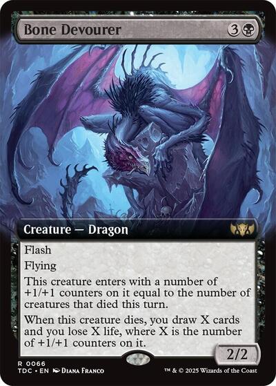 Bone Devourer (Extended Art) (Commander: Tarkir: Dragonstorm) Light Play